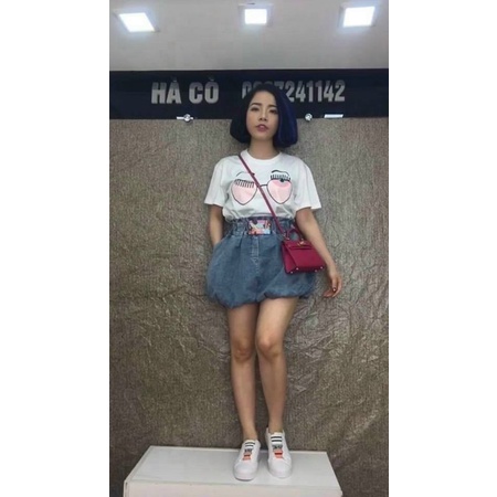 Quần sooc bồng họa tiết cạp hàng QCL1