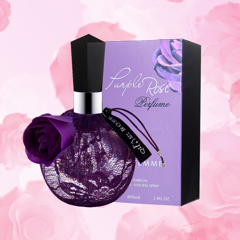 Nước hoa nữ thơm lâu Purple Rose hương hoa hồng quyến rũ thơm nhẹ nội địa trung quốc