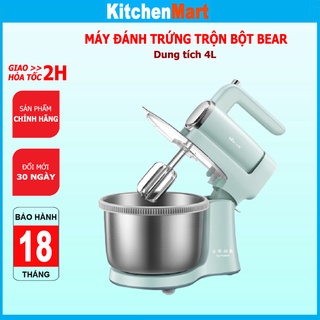 Máy đánh trứng trộn bột để bàn Bear DDQ-B03V1 dung tích 4L, 9 tốc độ đánh, công suất 300W, KitchenMart – Hàng chính hãng