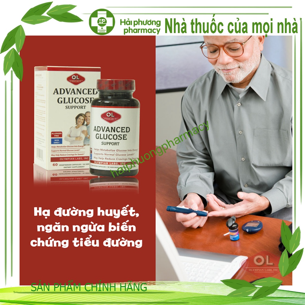 Viên Uống Tiểu Đường Advanced Glucose Support Olympian Labs - Ngăn Ngừa Nguy Cơ Biến Chứng Tiểu Đường