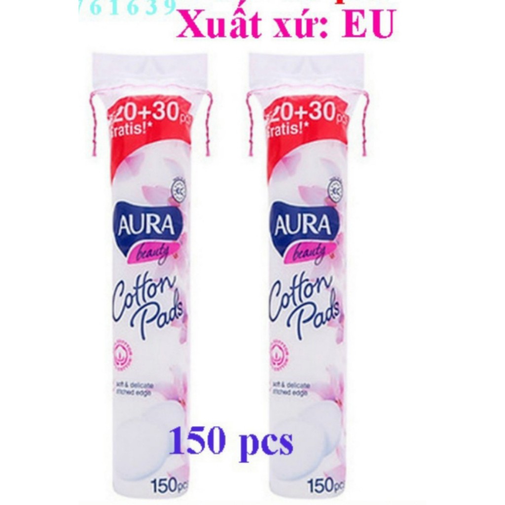 Bông Tẩy Trang Aura 150 Miếng Cotton Beauty Cotton Pads