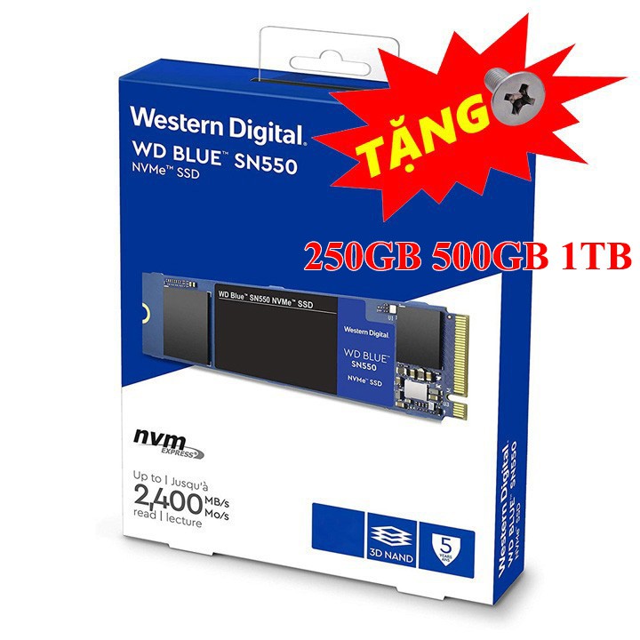 Ổ cứng SSD M.2 PCIe NVMe WD Blue SN550 SN570 250GB 500GB 1TB - bảo hành 5 năm - SD61 SD91 SD92 SD138