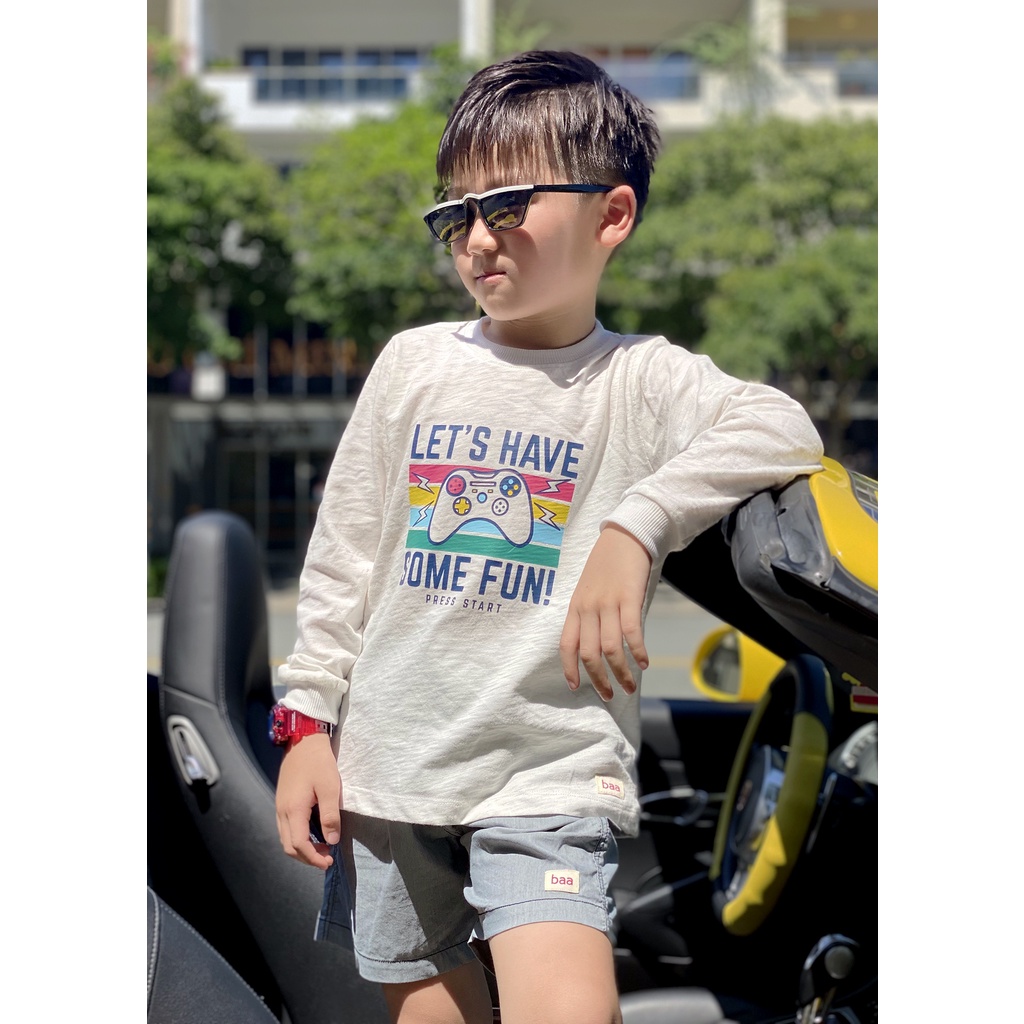 Áo dài tay bé trai, áo thun dài tay in họa tiết ngầu cho bé trai từ 1 tuổi - 7 tuổi Baa Baby - BT-AT07D