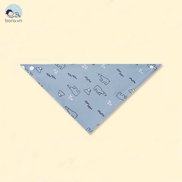 Set 10 yếm tam giác cotton 2 lớp siêu mềm cho bé