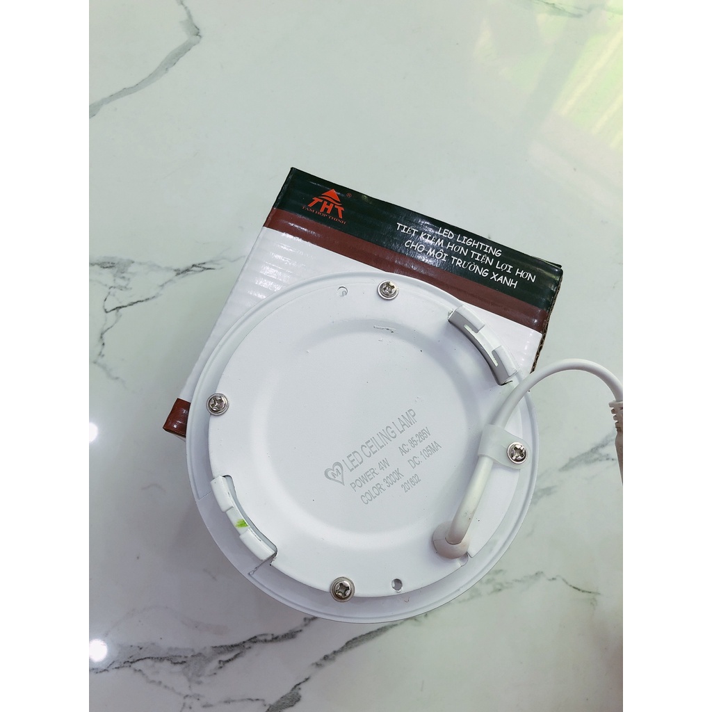 ĐÈN LED ÂM TRẦN PANEL SIÊU MỎNG 4W TRÒN VÀNG