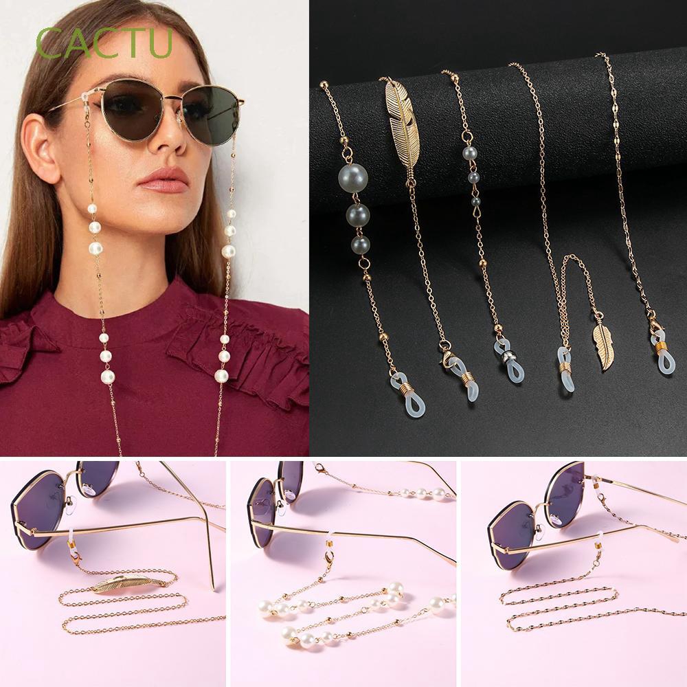 Dây xích kim loại phối mắt kính kiểu dáng dễ thương