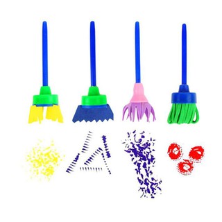 Set 4 Cọ Xốp Vẽ Tranh Diy Cho Bé
