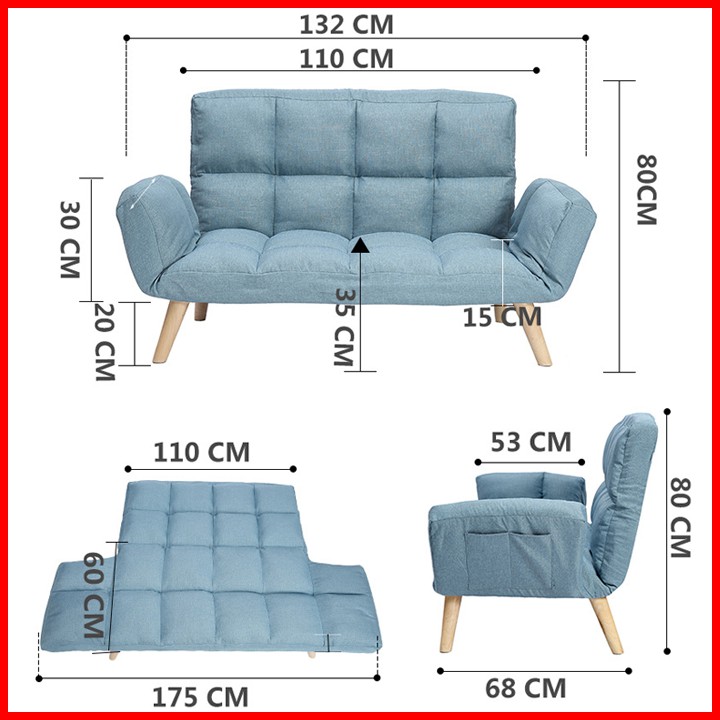 Ghế sofa lười nhập khẩu, mẫu ghế sofa đa năng vừa là giường vừa là sofa phòng khách