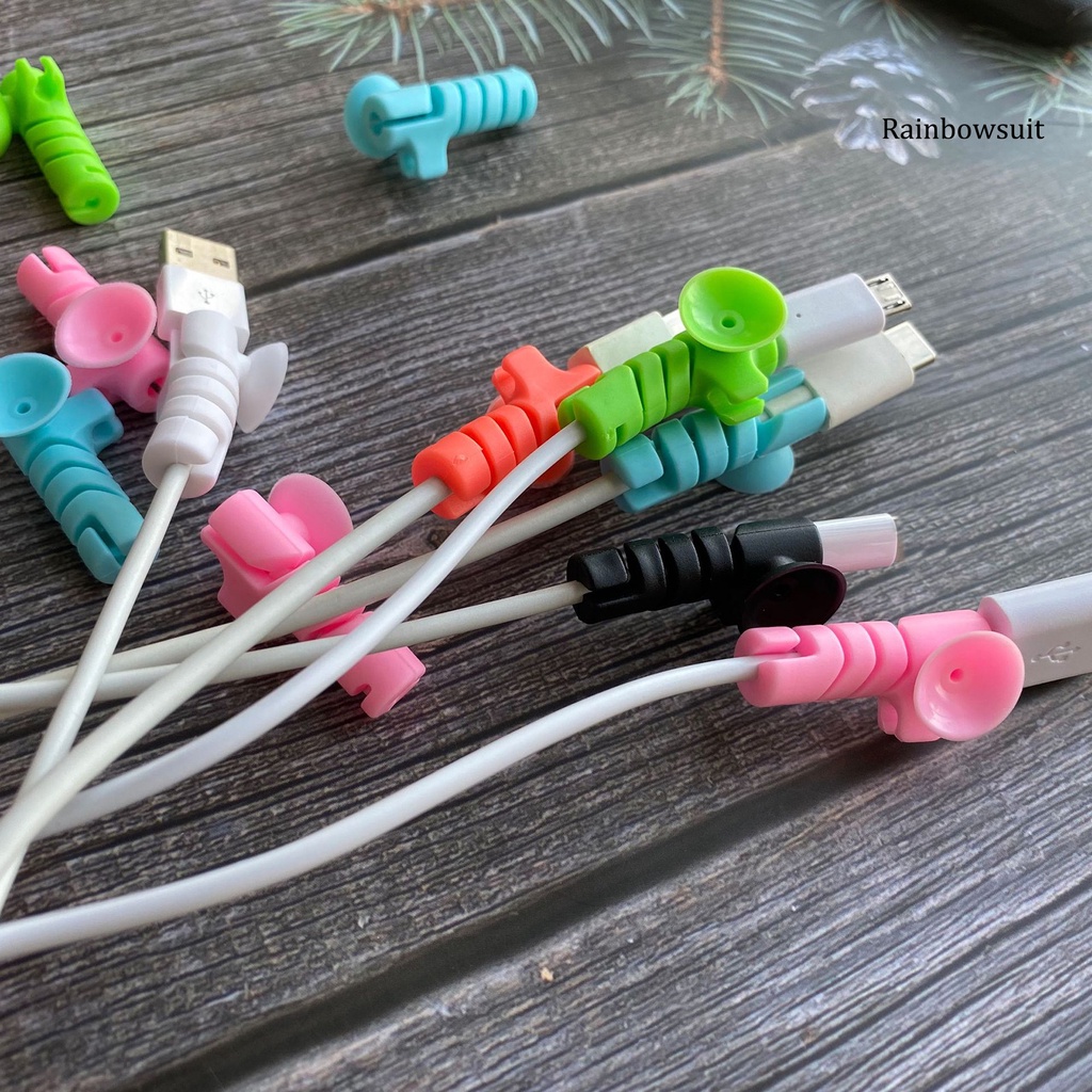 Set 2 Vỏ Bọc Bảo Vệ Dây Cáp Sạc Dạng Xoắn Chống Đứt Gãy