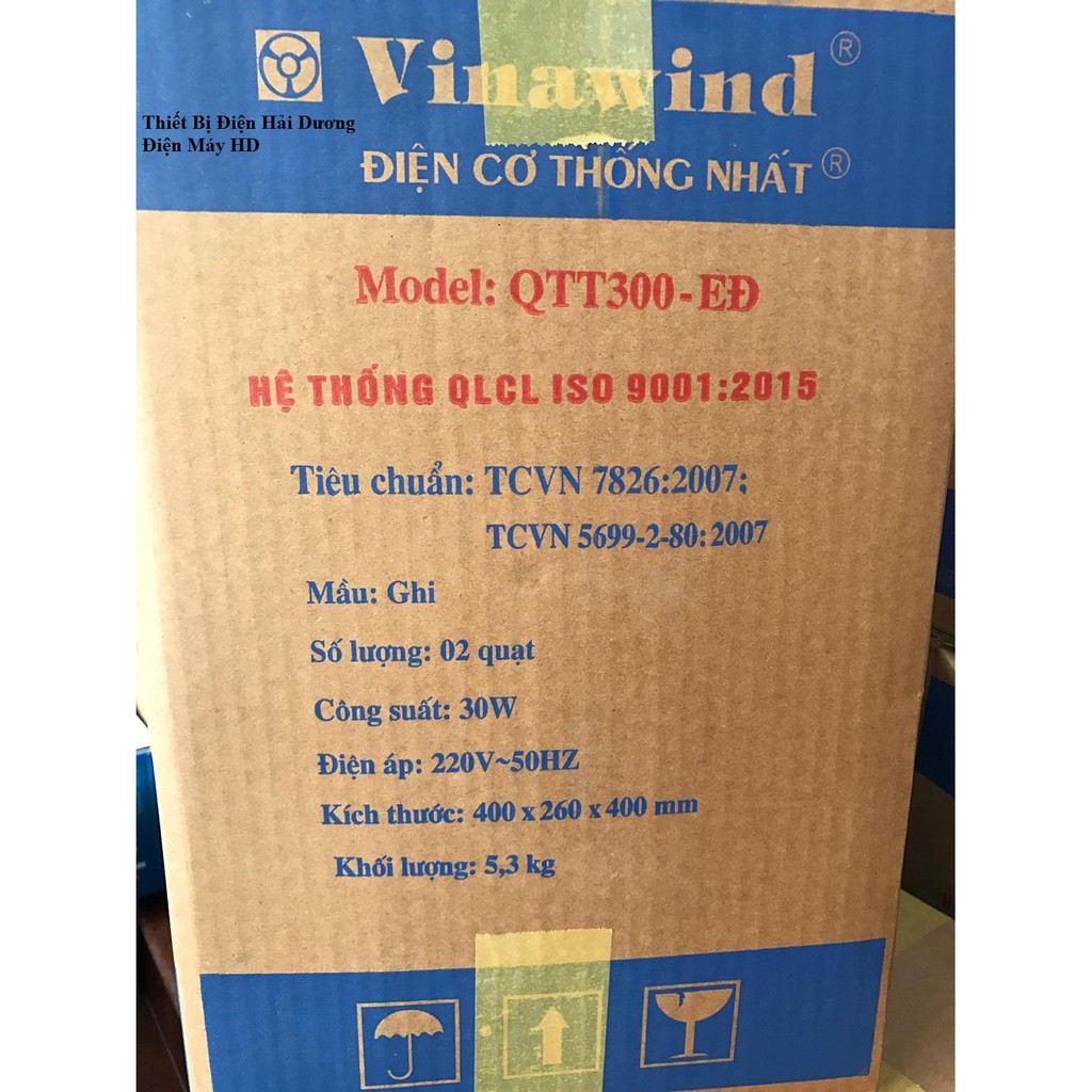 Quạt treo tường hiện đại Vinawind Thống Nhất QTT300-ED 30W ; QTT400-ED 46W - Cực mát - Bảo hành 12 tháng