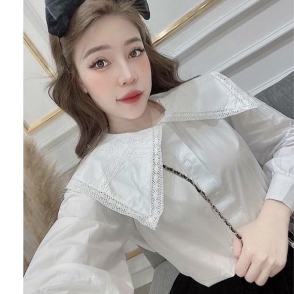 Áo sơ mi nữ phom rộng hàng thiết kế phong cách công sở đi làm đi học đi chơi có bigsize