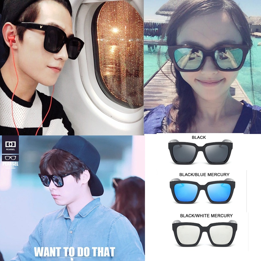 Hàng Có Sẵn Kính Mát Vuông Chống Tia UV Thiết Kế Logo Vàng Chữ V Thời Trang Retro Sang Trọng Cho Nam Nữ Lái Xe