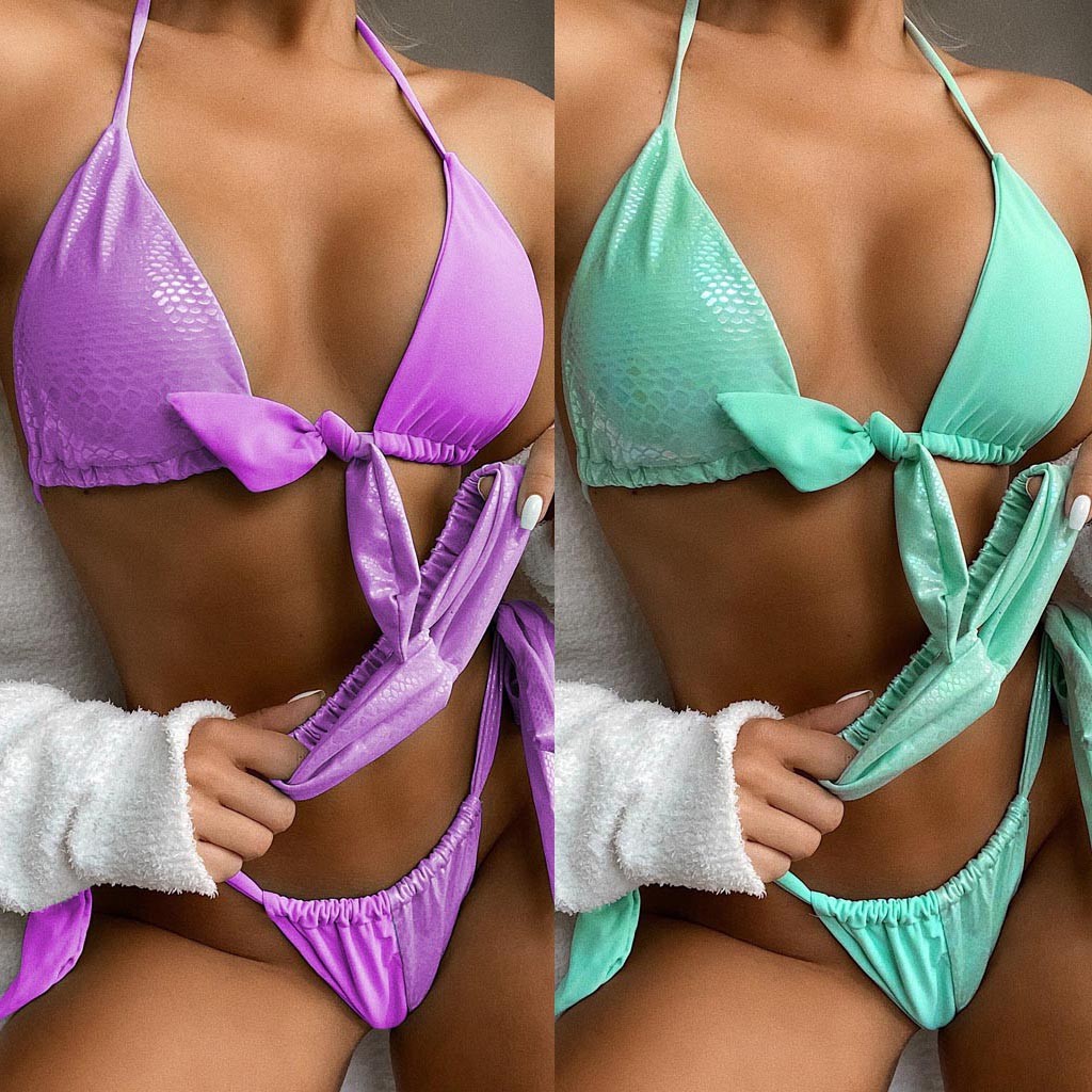 Bikini Phối Nơ Có Đệm Mút Gợi Cảm
