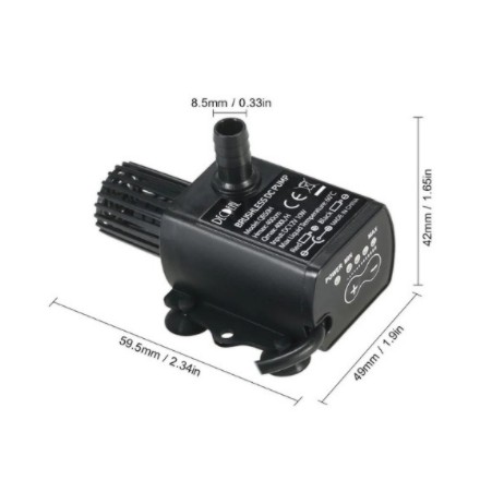 Bơm chìm 12v - 5v USB - BƠM MINI ĐIỀU CHỈNH
