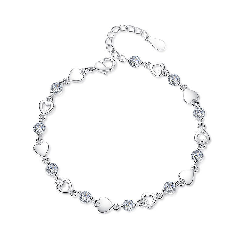 Lắc tay Silver Diamond Love - B0213