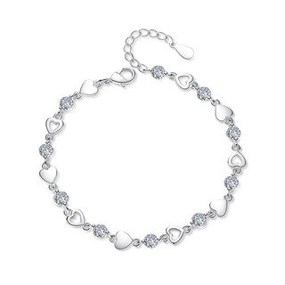 Lắc tay silver diamond love - b0213