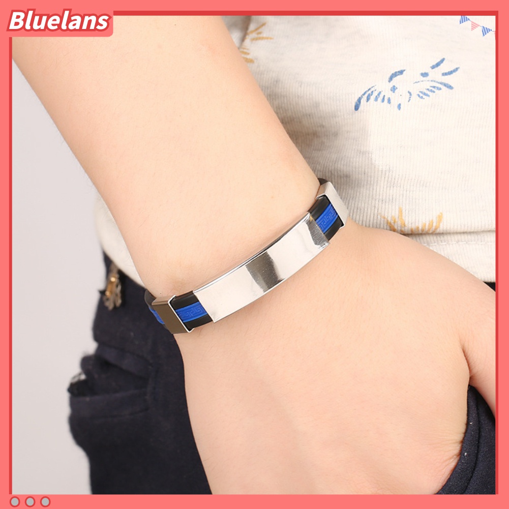 Bluelans♡ Vòng Tay Silicone Thời Trang Cho Nam