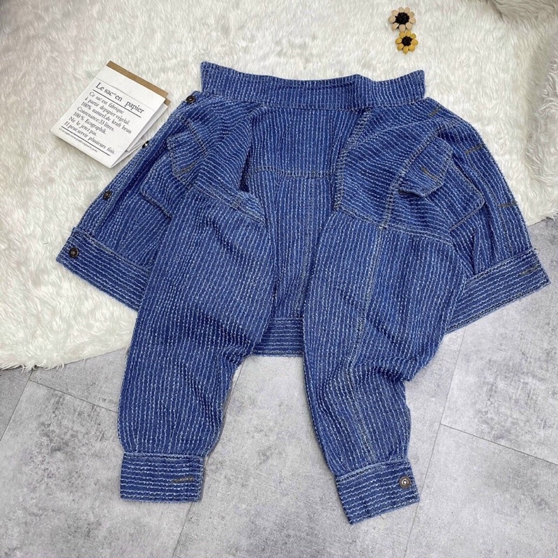 Áo khoát jeans dệt