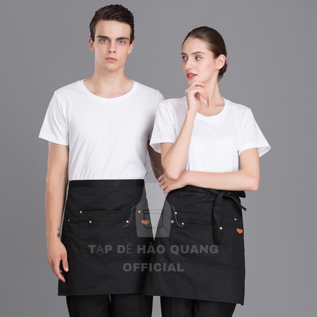 Tạp Dề cao cấp HÀO QUANG cho nhân viên pha chế , nhân viên phục vụ ,đầu bếp  dáng ngắn