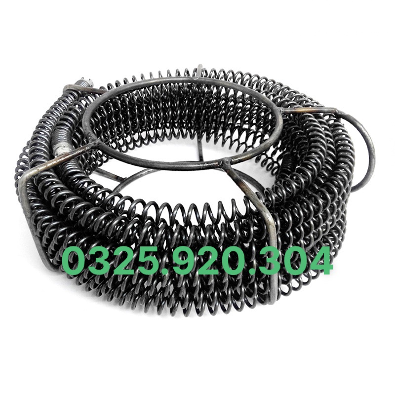 Dây thông cống 3m dùng máy khoan + 6 đầu thông + 1 kết nối máy khoan