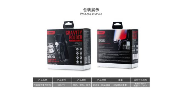 Giá đỡ điện thoại trên ô tô Remax RM-C31 | BigBuy360 - bigbuy360.vn