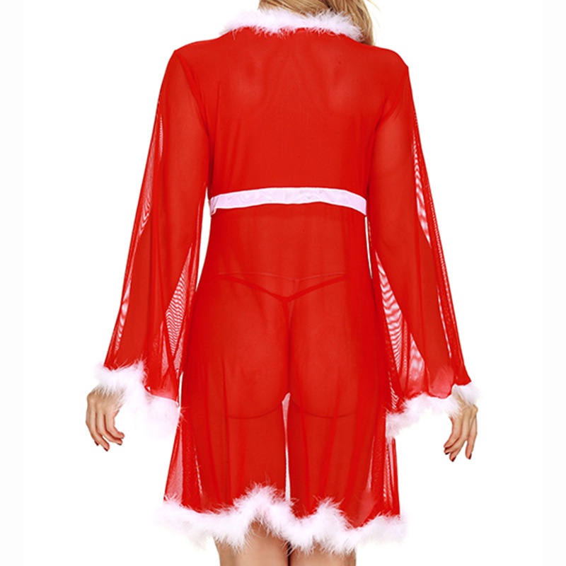 Đầm ngủ tay dài phối lưới Plus | BigBuy360 - bigbuy360.vn