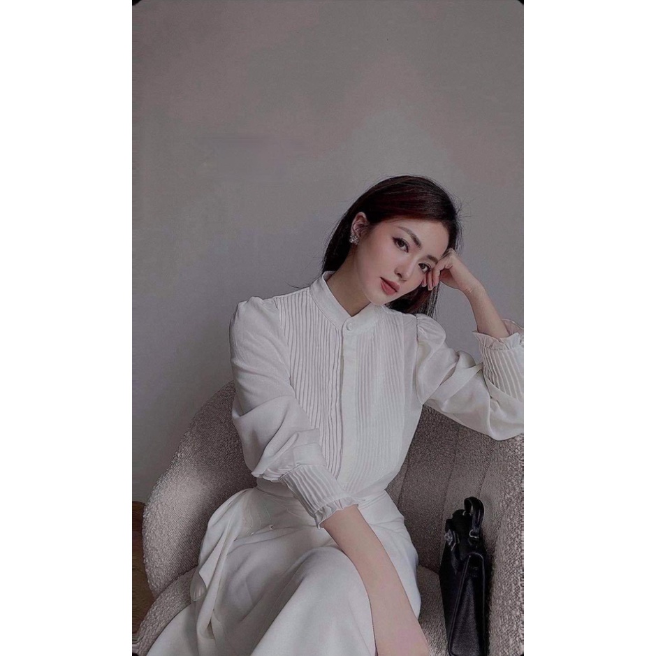  Sơ Mi Mina Xếp Ly Ricci thiết kế chất liệu lụa cao cấp mềm mát mùa hè | RICCI OFFICIAL