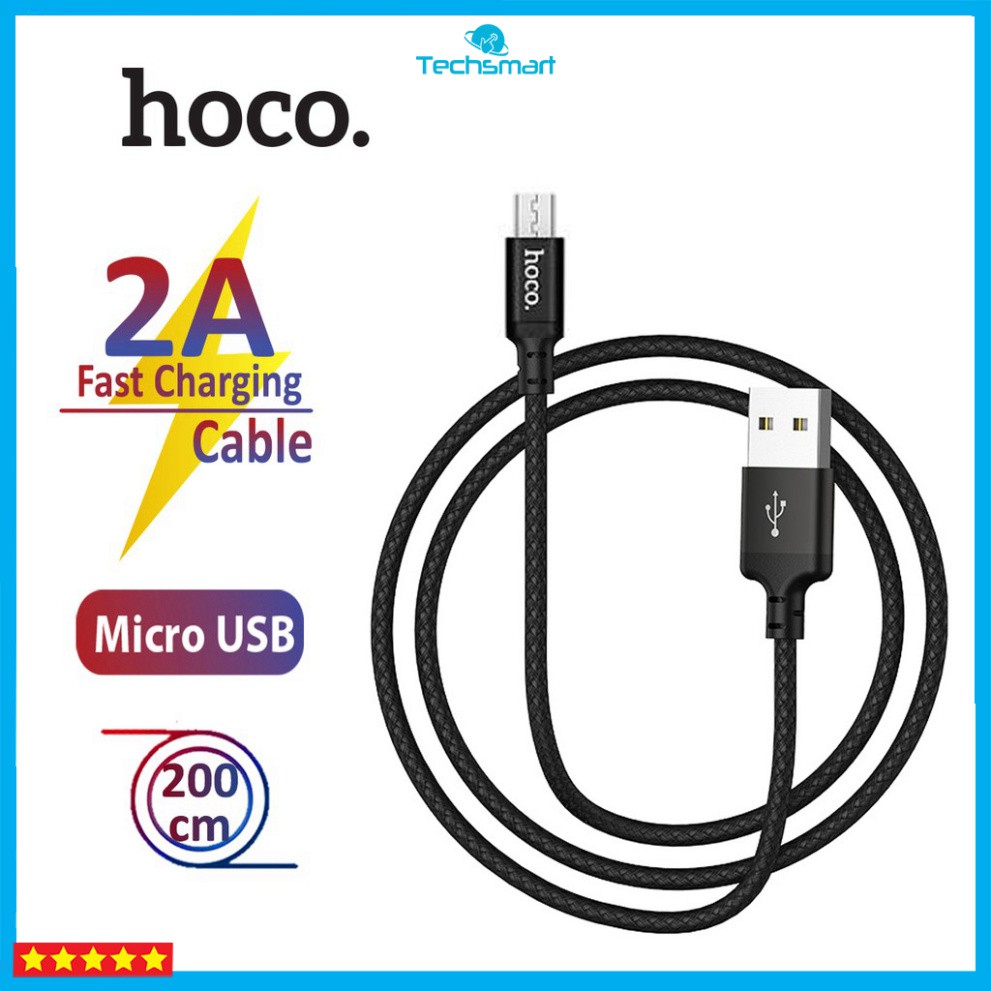 Cáp Sạc Dây Dù Hoco X14 Micro Cho Android Siêu Bền Dài 2M