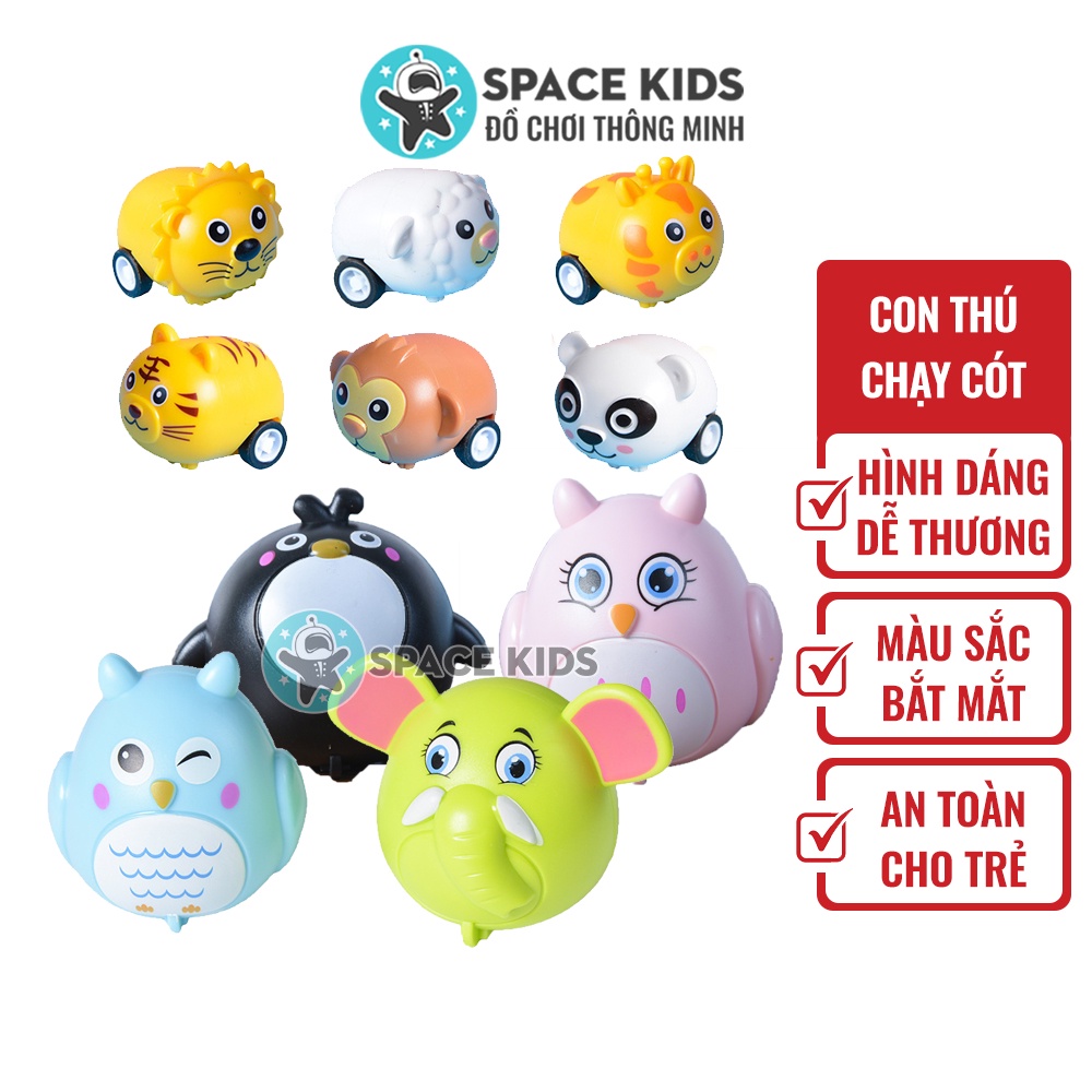 Đồ chơi cho bé con thú chạy dây cót, hỗ trợ vận động cho bé phát triển thể chất Space Kids