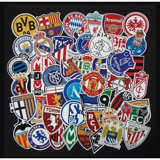 Sticker in hình logo đội bóng 30 cái ép lụa