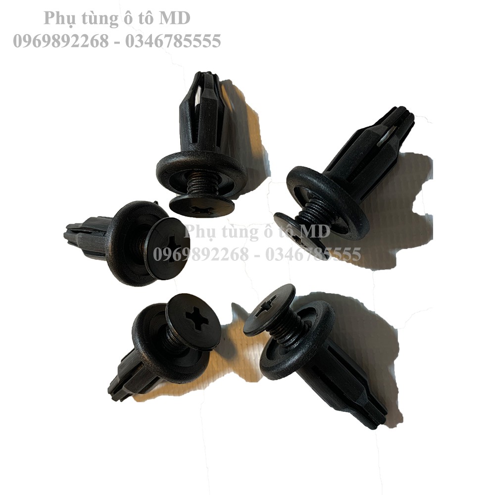 Vít Nhựa Bắt Cản Trước , Sau( ba đờ sốc ) Xe ô tô , Đường Kính 4/6/8/10mm Phù Hợp Với Nhiều Dòng Xe. Gói 100 Đôi ( 200c)