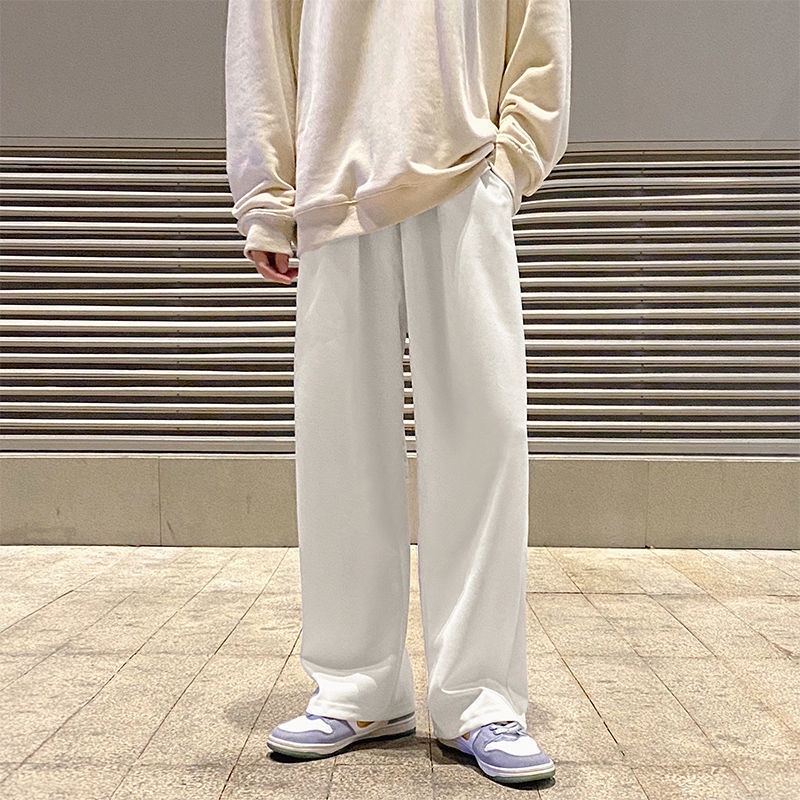 Quần ống rộng Màu Trắng Thời Trang Năng Động Cho Nam