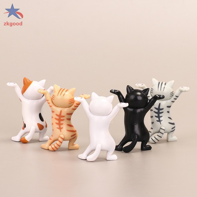 Set 5 Mô hình mèo bưng quan tài dễ thương xinh xắn dùng để bàn trang trí