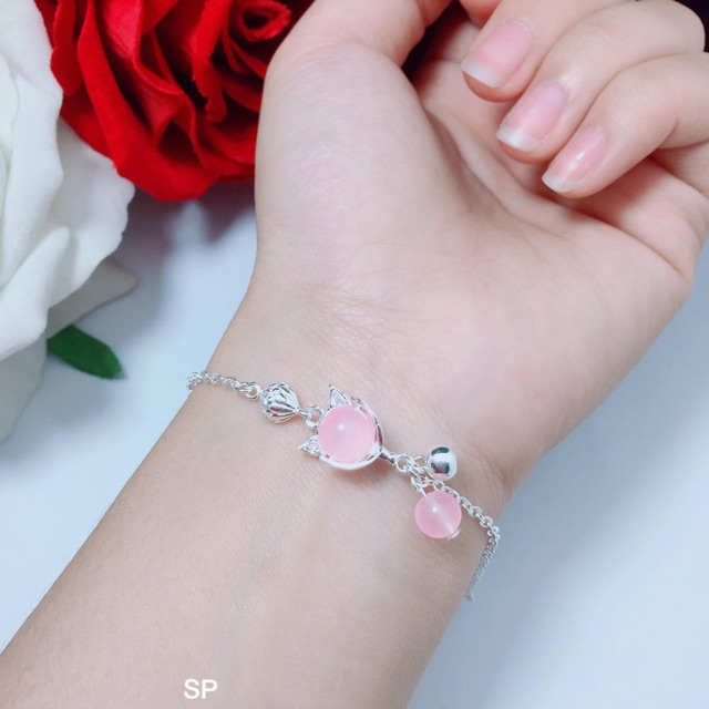 LẮC TAY HỒ LY ĐÁ PHONG THUỶ - LẮC TAY NỮ BẠC TA