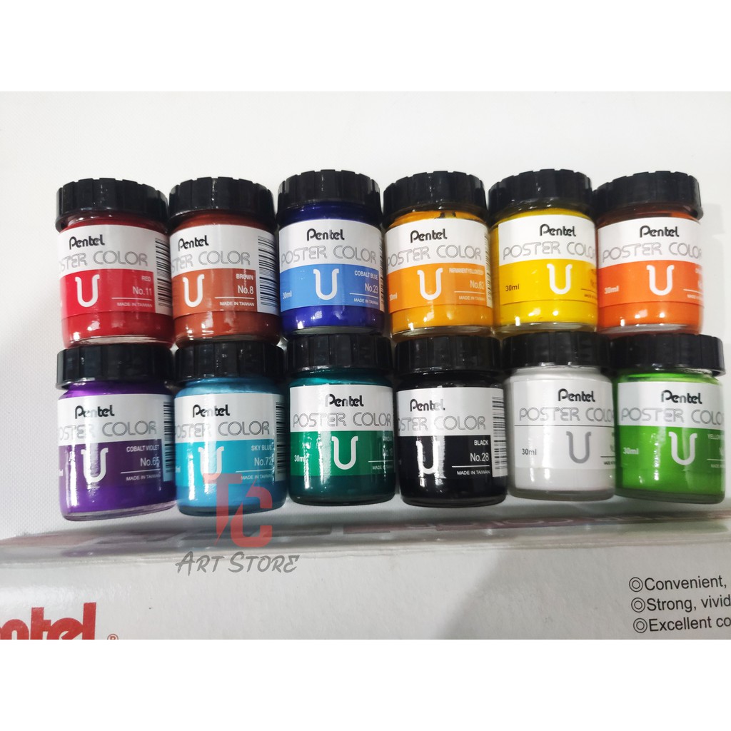 MÀU POSTER PENTEL BỘ 12 MÀU 30ML