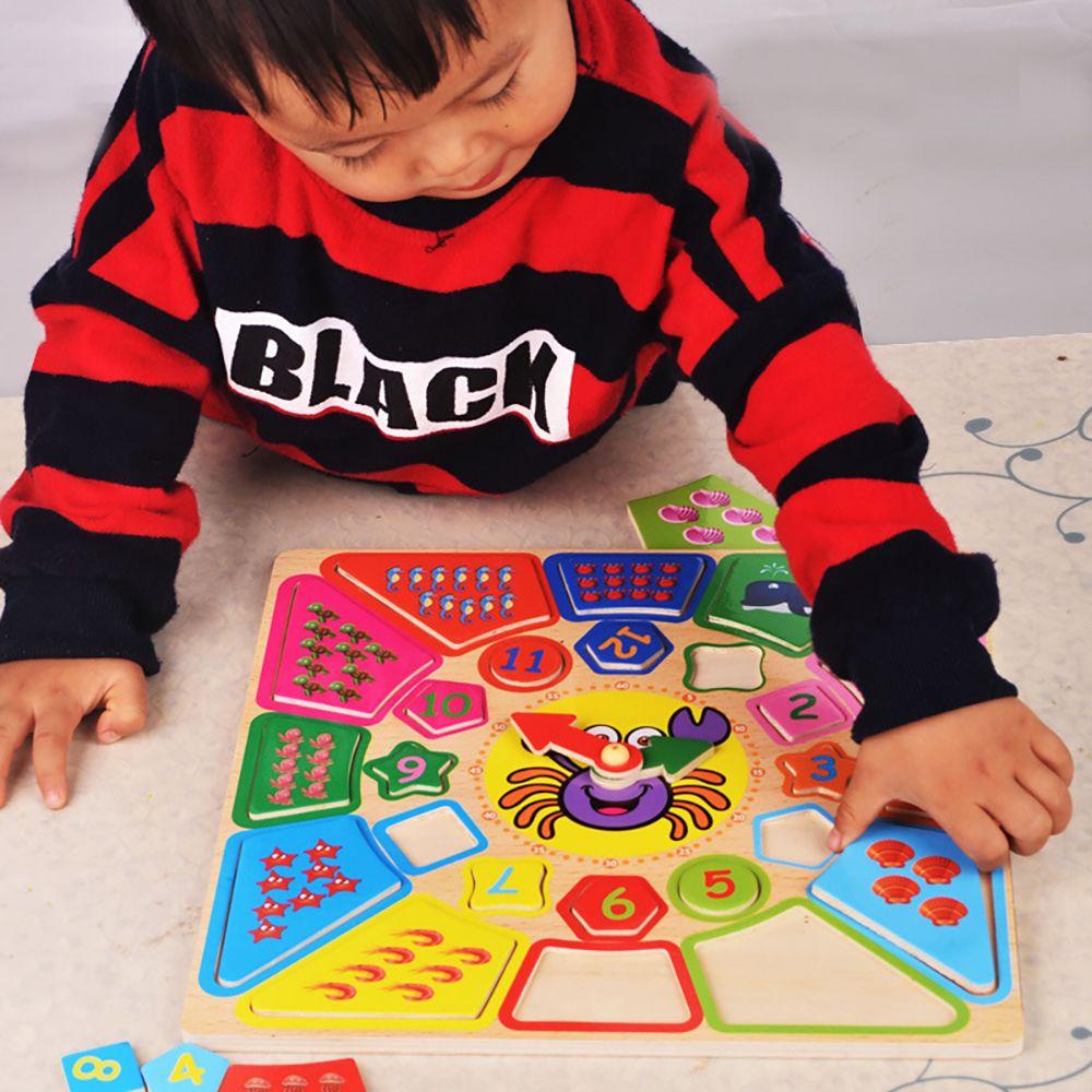 CHOOKEY Đồng Hồ Đồ Chơi Lắp Ráp Hình Động Vật Hoạt Hình Theo Phương Pháp Montessori