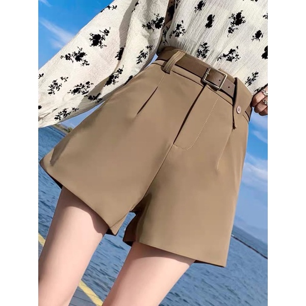 Quần Short Nữ kèm Đai đủ 3 màu đen nâu be đủ cỡ đẹp và sang chảnh-MÃ 068