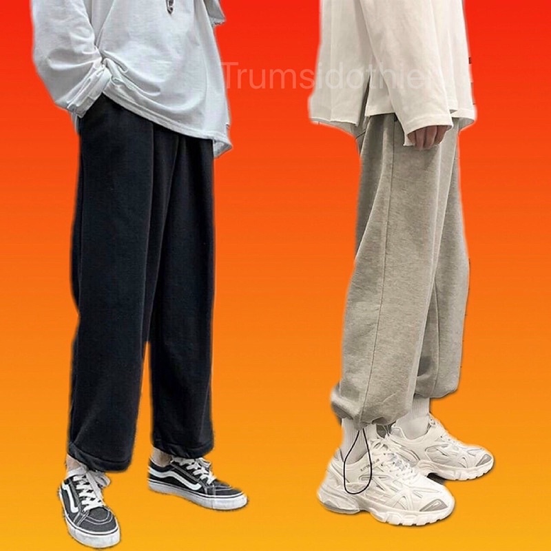 [ Mặc-2 Kiểu ] Quần cull nỉ dây rút chân mặc 2 kiểu siêu hot