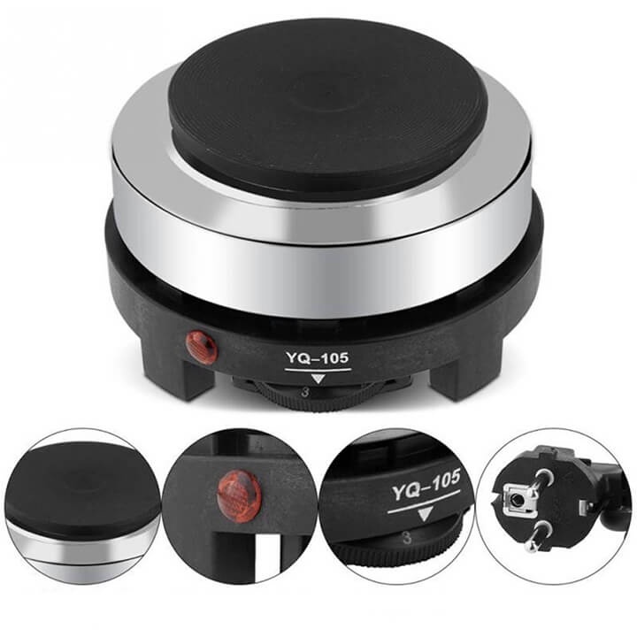 Bếp điện mini 500W đa năng không kén nồi chuyên dùng cho ấm pha cafe Moka Pot, ấm điện pha trà, cafe, đun sáp