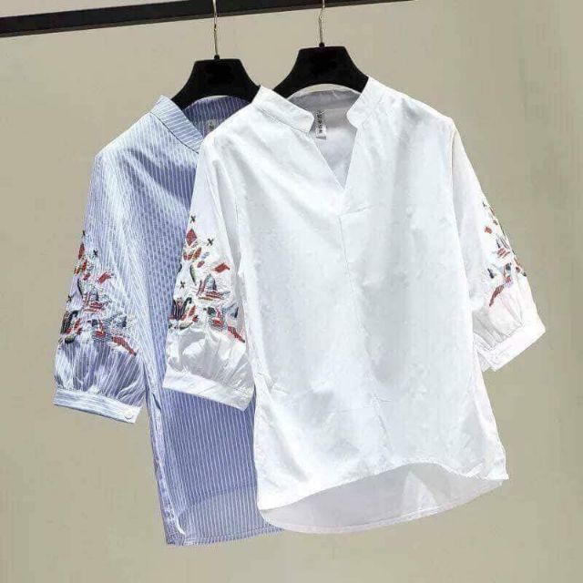 Combo 2 Áo thô thêu tay cho chị em