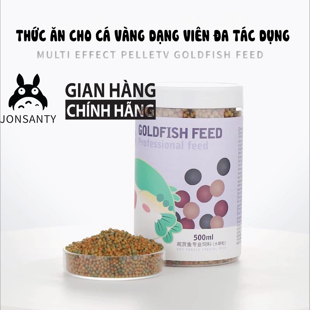 Thức ăn cá koi, cá vàng các loại hãng JONSANTY  hộp 500ml đầy đủ protein động vật giúp cá cảnh phát triển toàn diện 940