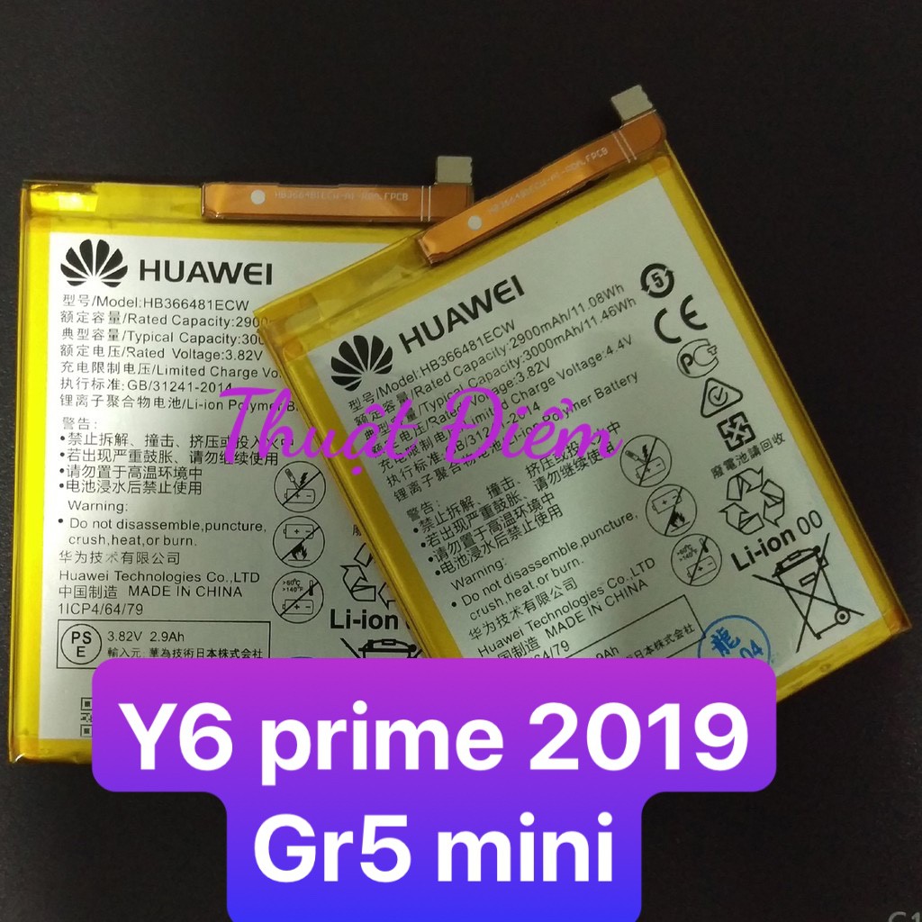 pin huawei P9 / nova 3e / Gr5 mini / Y6 prime 2018 / y7 pro 2018