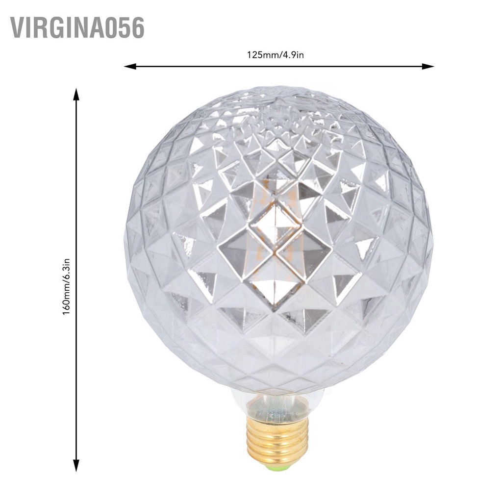 Có thể bán buôn Bóng đèn cổ điển LED thủy tinh xám khói G125 dây tóc trang trí với ánh sáng trắng ấm cho phòng ngủ 220V Virgina056 Hàng giao ngay
