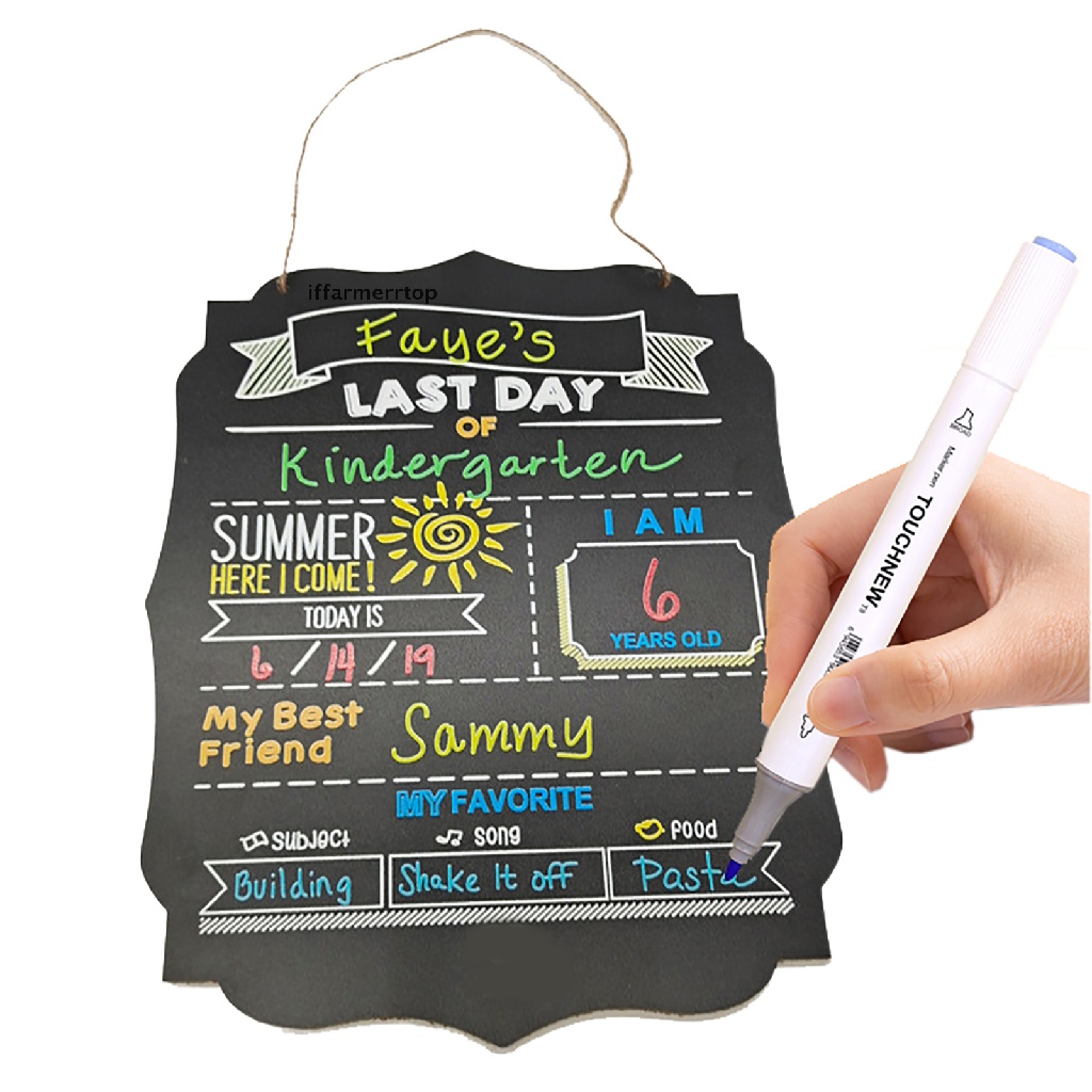{iffarmerrtop} Personalized blackboard on the first day of school, back to school logo, 25.4 x hye