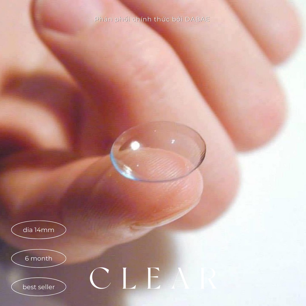 hãng DABAE CLEAR kính áp tròng  Hàn Quốc lens trong suốt chất liệu Silicone Hydrogel / hema có độ cận