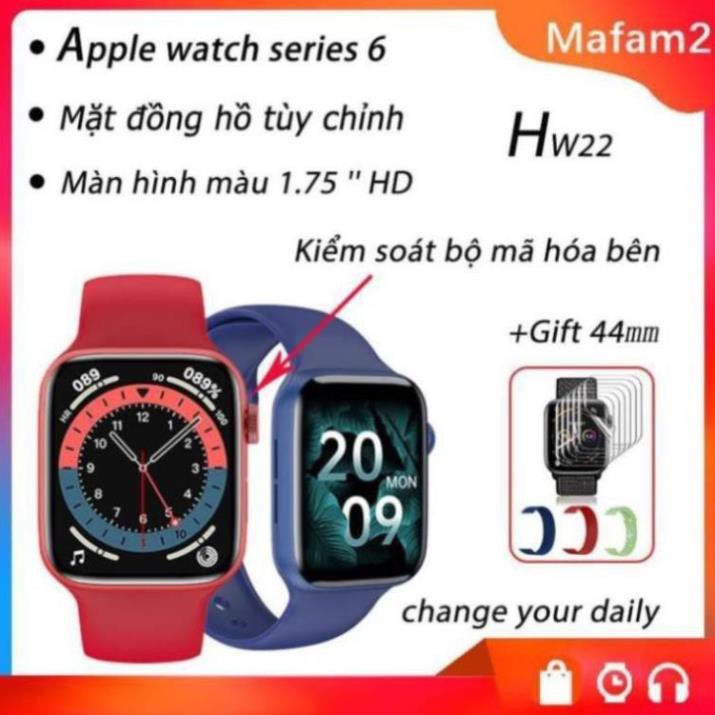 Đồng hồ thông minh bluetooth HW22 chống nước IP67 màn hình cảm ứng 1.75"