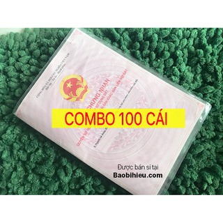 Sỉ 100 Túi đựng Sổ Hồng, Sổ Đỏ, GIẤY TỜ NHÀ ĐẤT bằng nhựa dẻo PVC, có nắp đậy, bảo vệ tuyệt đối 100B7227