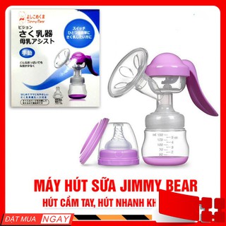 Máy hút sữa cầm tay nhật bản jimmy bear – máy vắt sữa bằng tay sau sinh cho bé