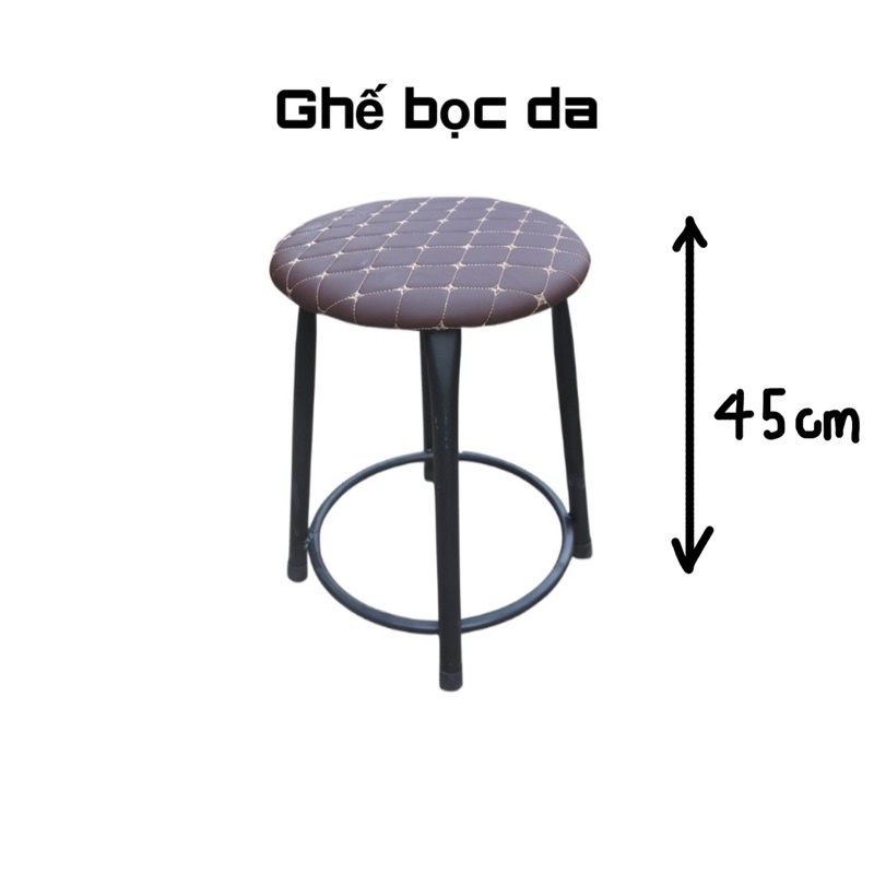 Ghế quầy bar ghế đôn bọc đệm cao cấp