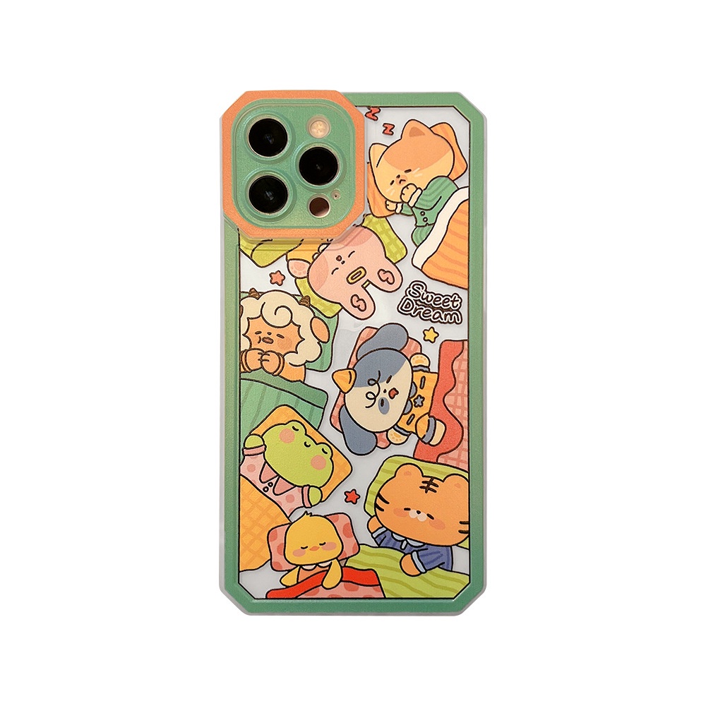 Ốp lưng iphone Ốp Điện Thoại Dẻo Họa Tiết Hoạt Hình Dễ Thương Chống Sốc Cho iPhone13 Apple 12pro max 13Pro xs 11 Dinuo case-III